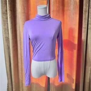 MS Basic Cropped Lightweight Turtleneck SZ MED‎